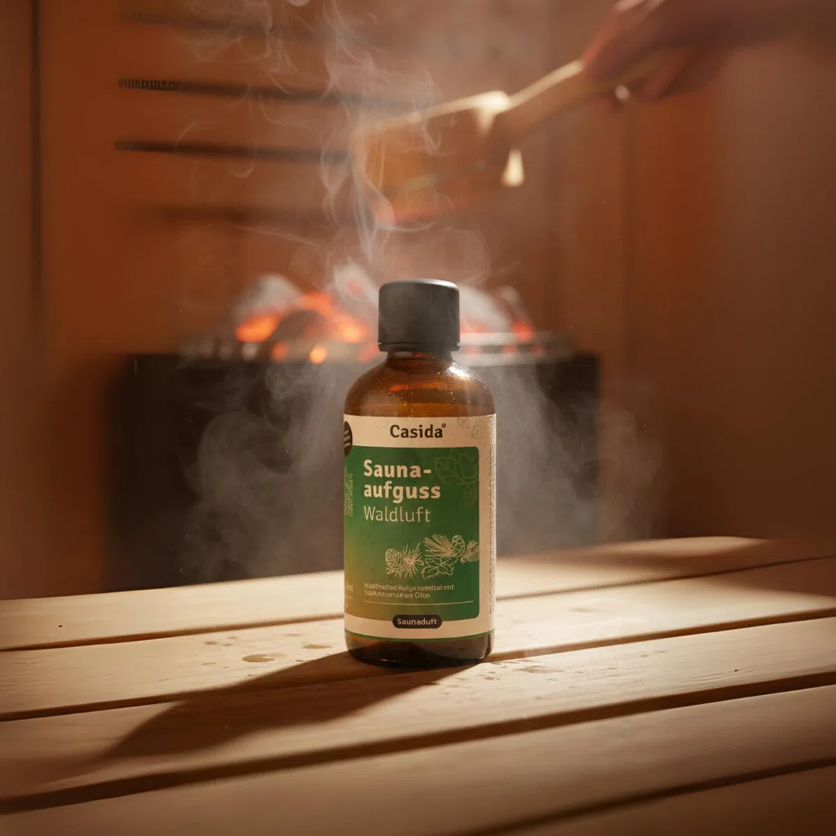Casida Infusión para sauna de aire forestal, infusión de sauna fresca con aceites esenciales 100% naturales, pino de montaña, pino, pino, aguja de abeto, menta, sin fragancias sintéticas, 100 ml