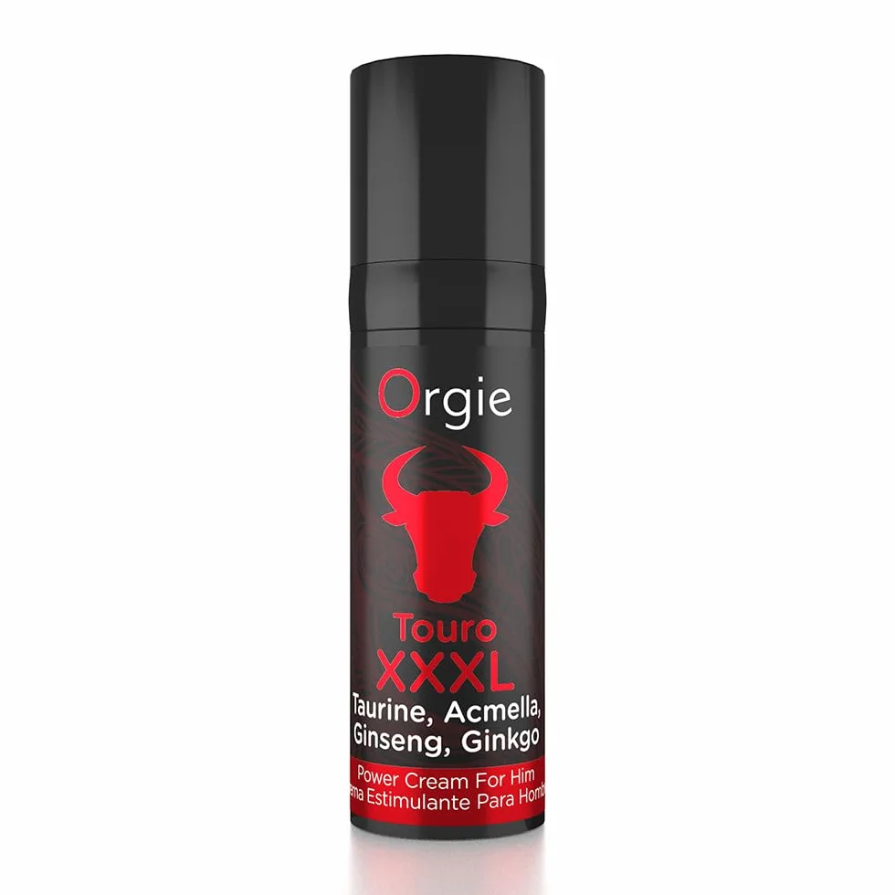 Touro XXXL Crema Masculina Estimulante con Efecto Vibrador y Sensación de Volumen | Ginseng, Acmella y Taurina | Potenciador de Erección | 15ml