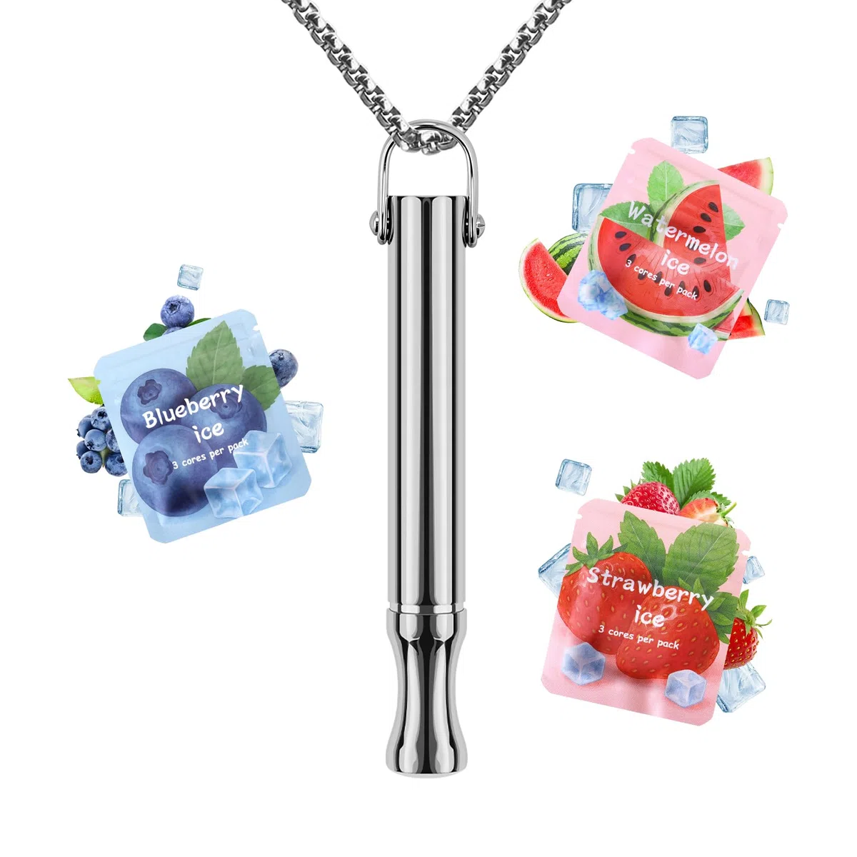 Cadena de respiración ajustable - plata