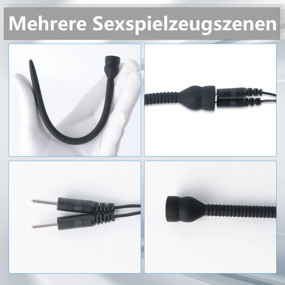 Electrostimulation Sonda Uretral Dilatador Uretral Electric Stimulation Hombre Dilatadores Masaje Prostata Estimulacion Varillas de Ojo de Caballo Estimulación Silicone Dilatadores Polla, A