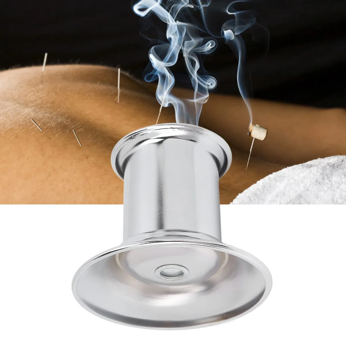 Extintor de Rollo Moxa, Extintor de Barra de Moxa Suave de Acero Inoxidable, Resistente a la Corrosión, a Prueba de Herrumbre para Fisioterapia para el Hogar Cuidado de los pies