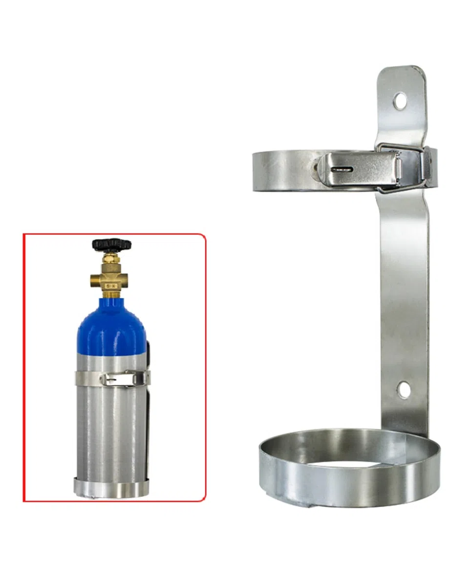 Soporte de pared para tanque de oxígeno, estante de almacenamiento cilíndrico para clínicas, estante regulador fijo único para 2-4 L