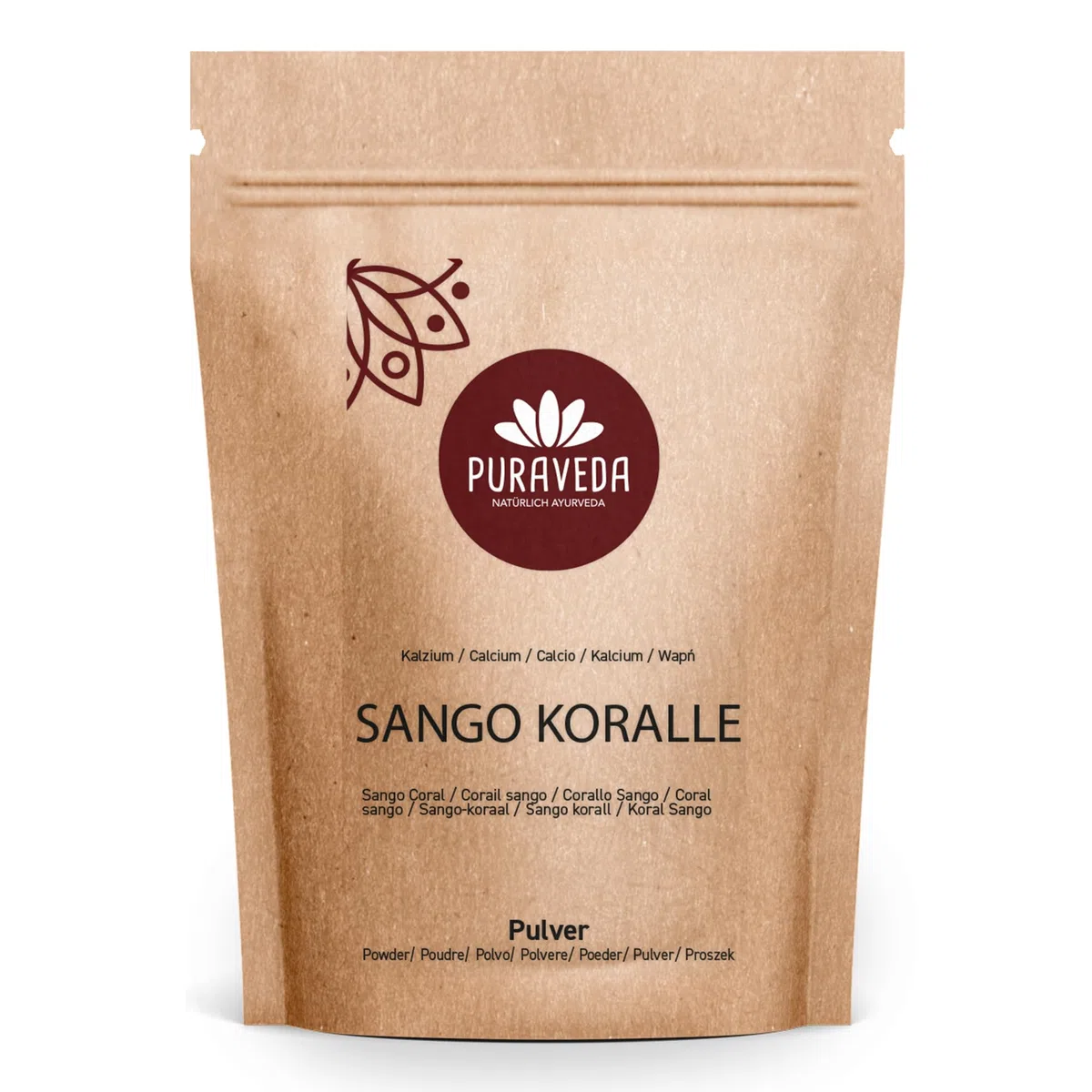 Polvo de coral Sango altamente dosificado 250 g - Okinawa, Japón - sin aditivos - fabricación embotellada en Alemania