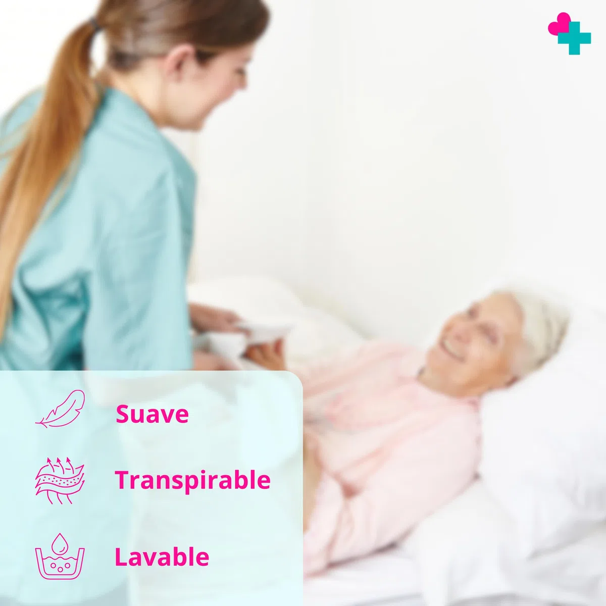 GERCARE Camisón Hospitalario Unisex con Cierre Trasero de Lazos. Camison Hospitalario Mujer y Hombre. Camison Reutilizable. Talla Única. Suave y Transpirable.