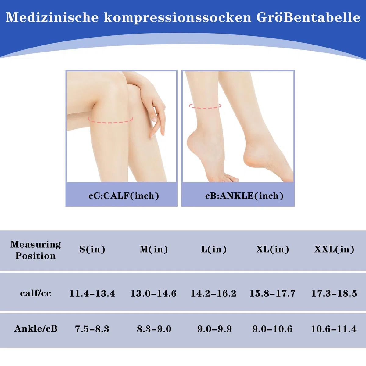 Medias de Compresión Médicas 20-30 mmHg Clase 2 | Cremallera con Protector de Piel, Puntera Abierta | Unisex para Mujeres y Hombres | para Varices, Edemas, Enfermeras, Embarazo, Vuelos y Ejercicio
