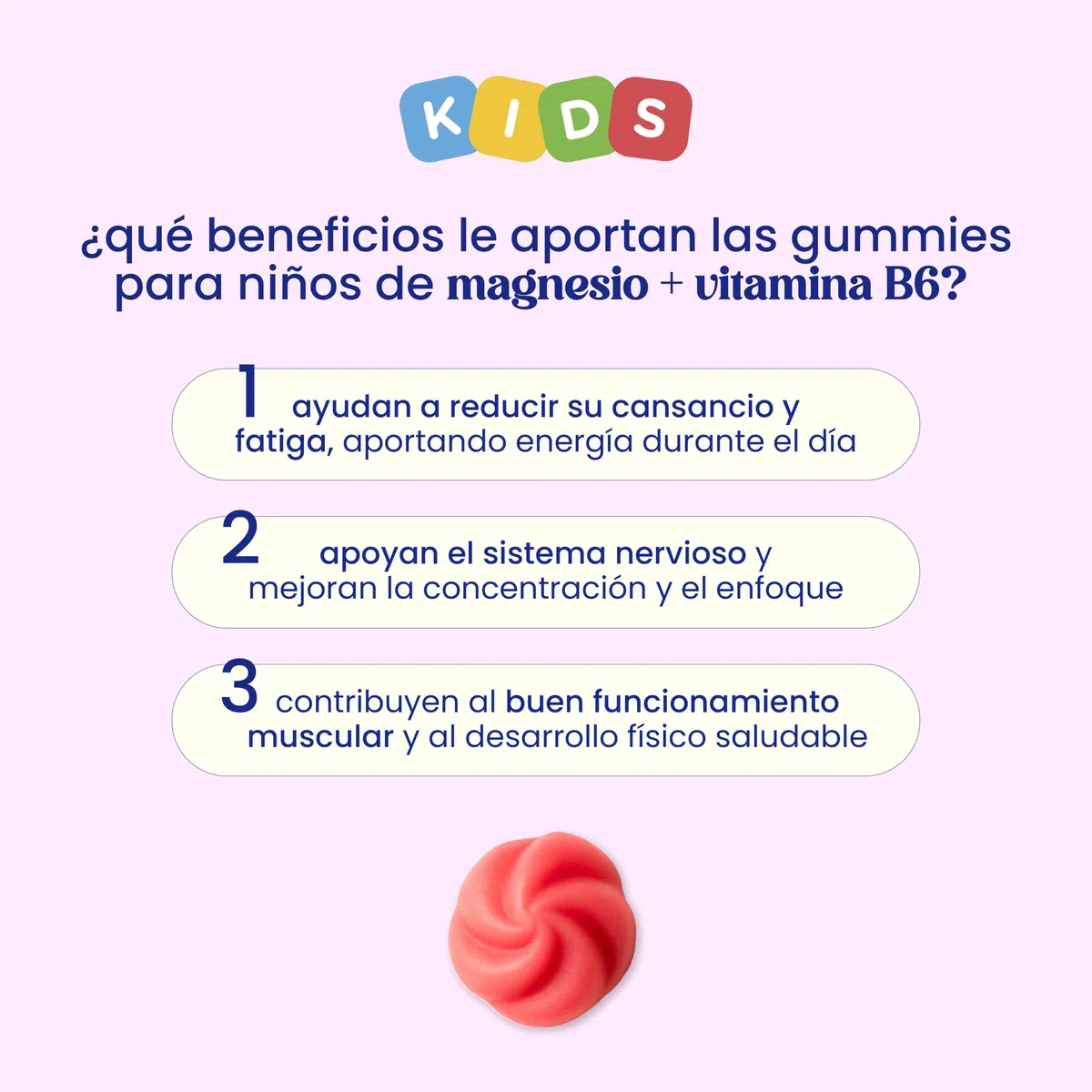 Jelly Pills Gominolas Citrato de Magnesio Niños con Vitamina B6-70 Gummies Veganas para 2 meses - Sin Azúcares Añadidos - Sabor Frutos del Bosque Natural - Para Cansancio Fatiga Músculos y Sueño
