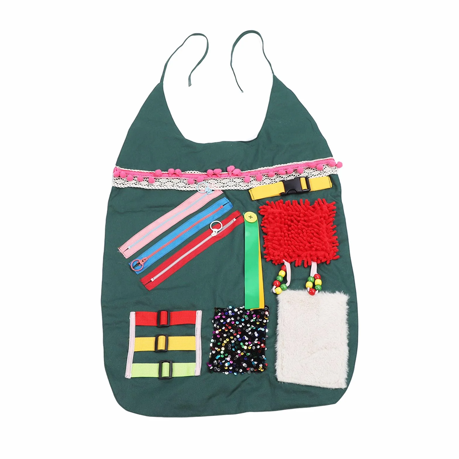 Delantal de Manta Sensorial para Personas Mayores con Pérdida de Memoria,Actividades de Demencia,Alivia la Ansiedad,Material de Algodón