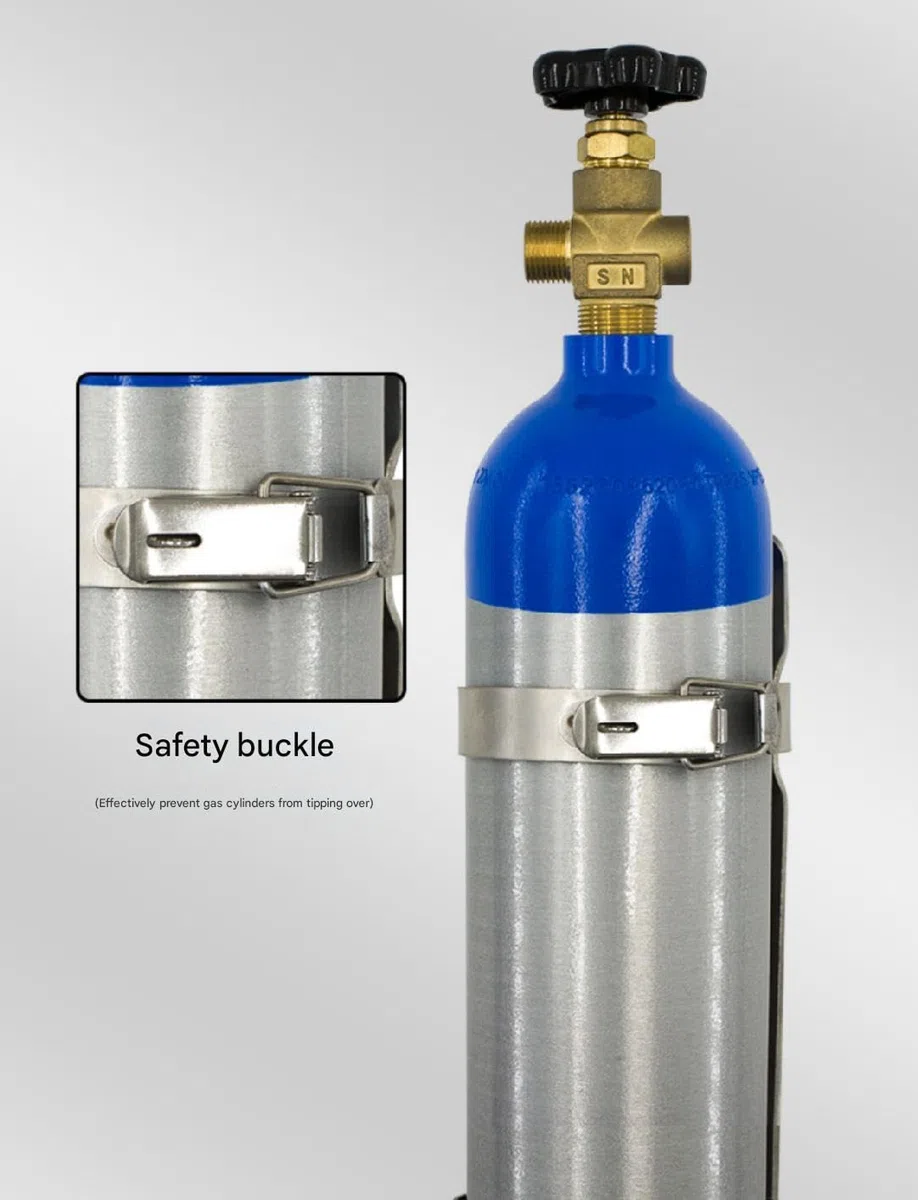Soporte de pared para tanque de oxígeno, estante de almacenamiento cilíndrico para clínicas, estante regulador fijo único para 2-4 L