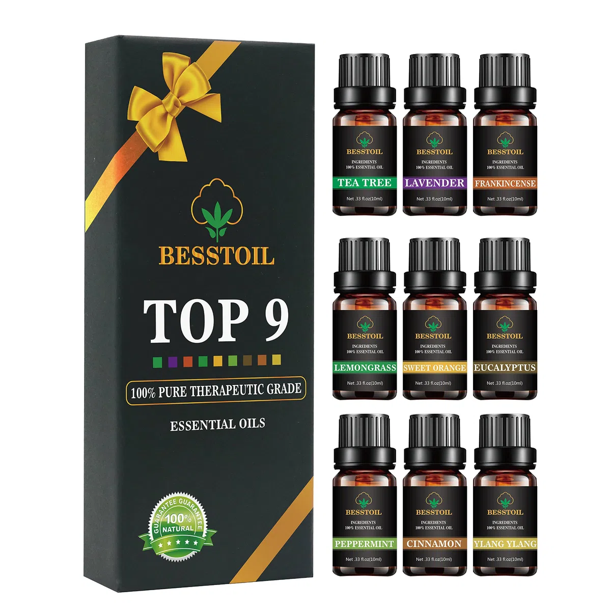 Juego de aceites esenciales de grado terapéutico Besstoil 100%puro aromaterapia aromática Set de regalo