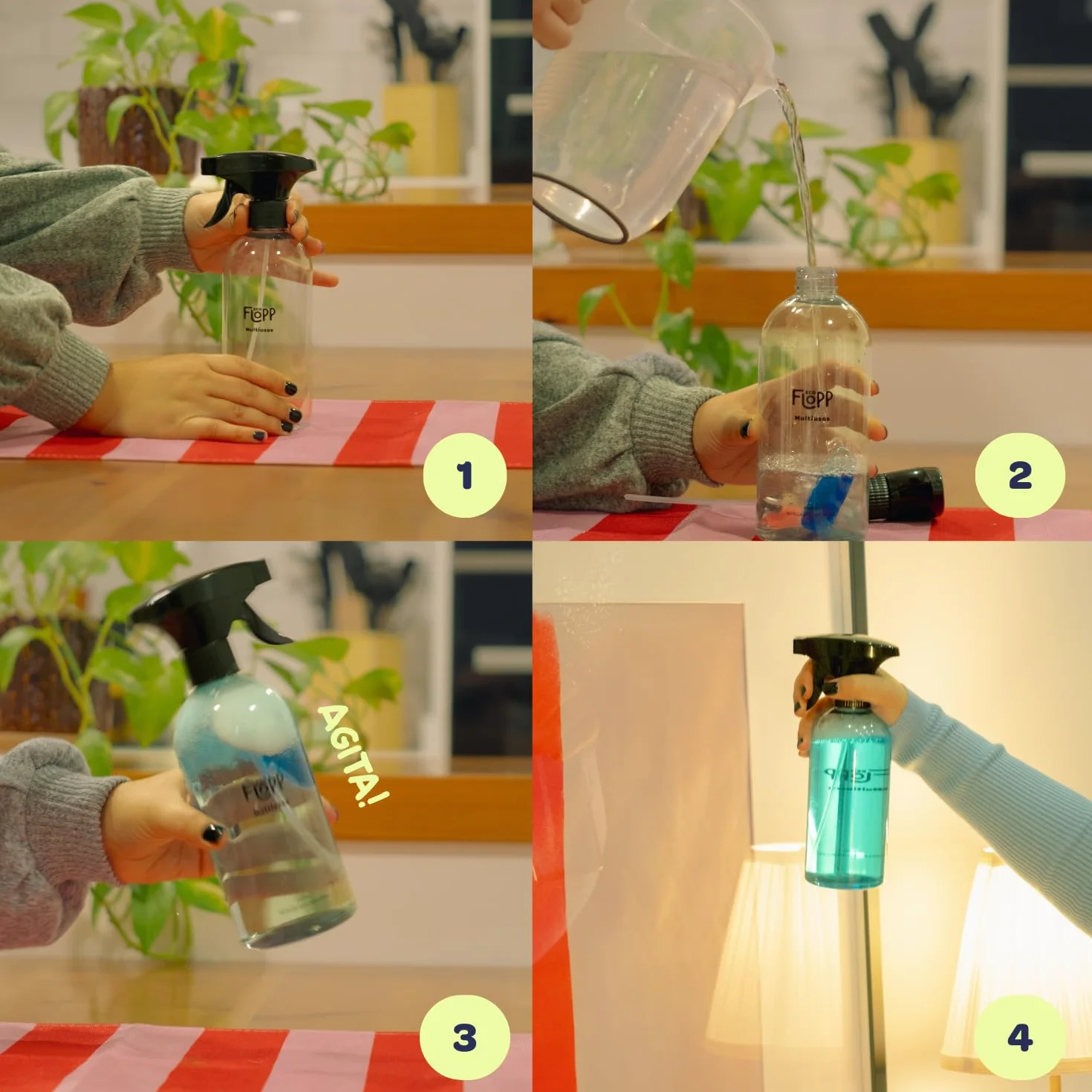 Flopp Limpiador de Baños Eco - Desincrustante - Eficaz contra la cal - Pack 6 Botellas de 500 ml (3L) - Formato ultraconcentrado - Ecolabel & Certificación Vegan - Multiusos