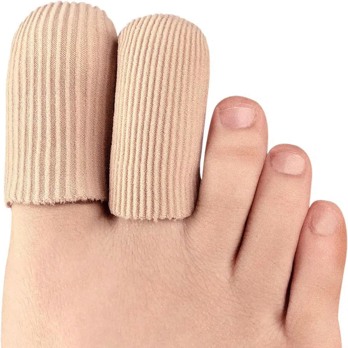 Bukihome 8 protectores de dedos de los pies, evita el alivio del dolor para callos, ampollas y uñas encarnadas (2 unidades de tamaño grande + 6 unidades de tamaño mediano) [Actualización]