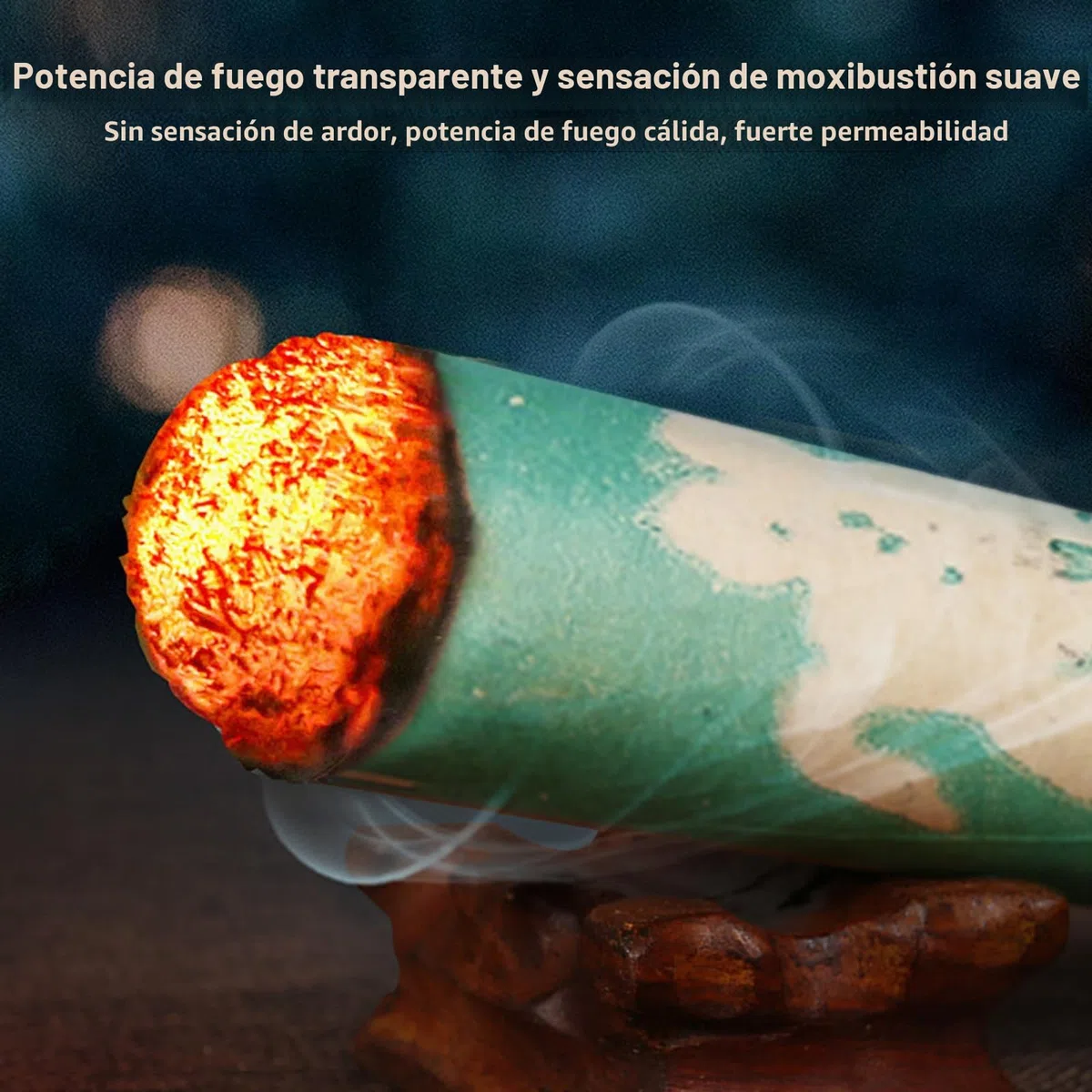 20 unidades de rollos Moxa sin humo, puros Moxa puros, palos de moxa puros puros, palos de moxibustión, columna de moxibustión, tiras de calor de 5 años para terapia de masaje Moxa, alivia el dolor