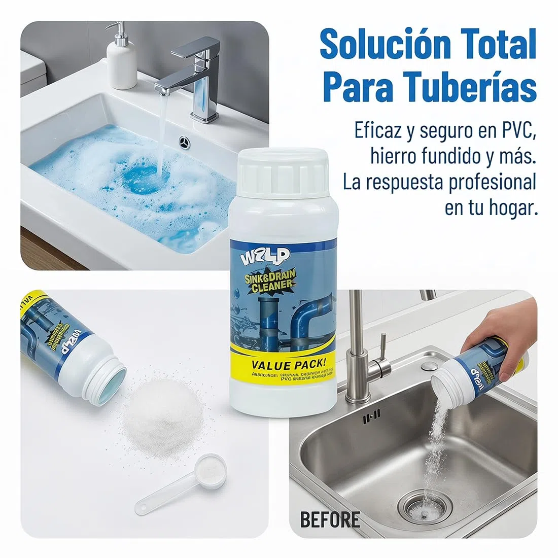 Drainelix Limpiador Desague, 2026 Potente Drainelix Limpiador De Desague, Drainelix Espuma, Drainelix Desatascador, Para Fregaderos, Duchas, Inodoros Y Tuberías (2 Botella(220g))