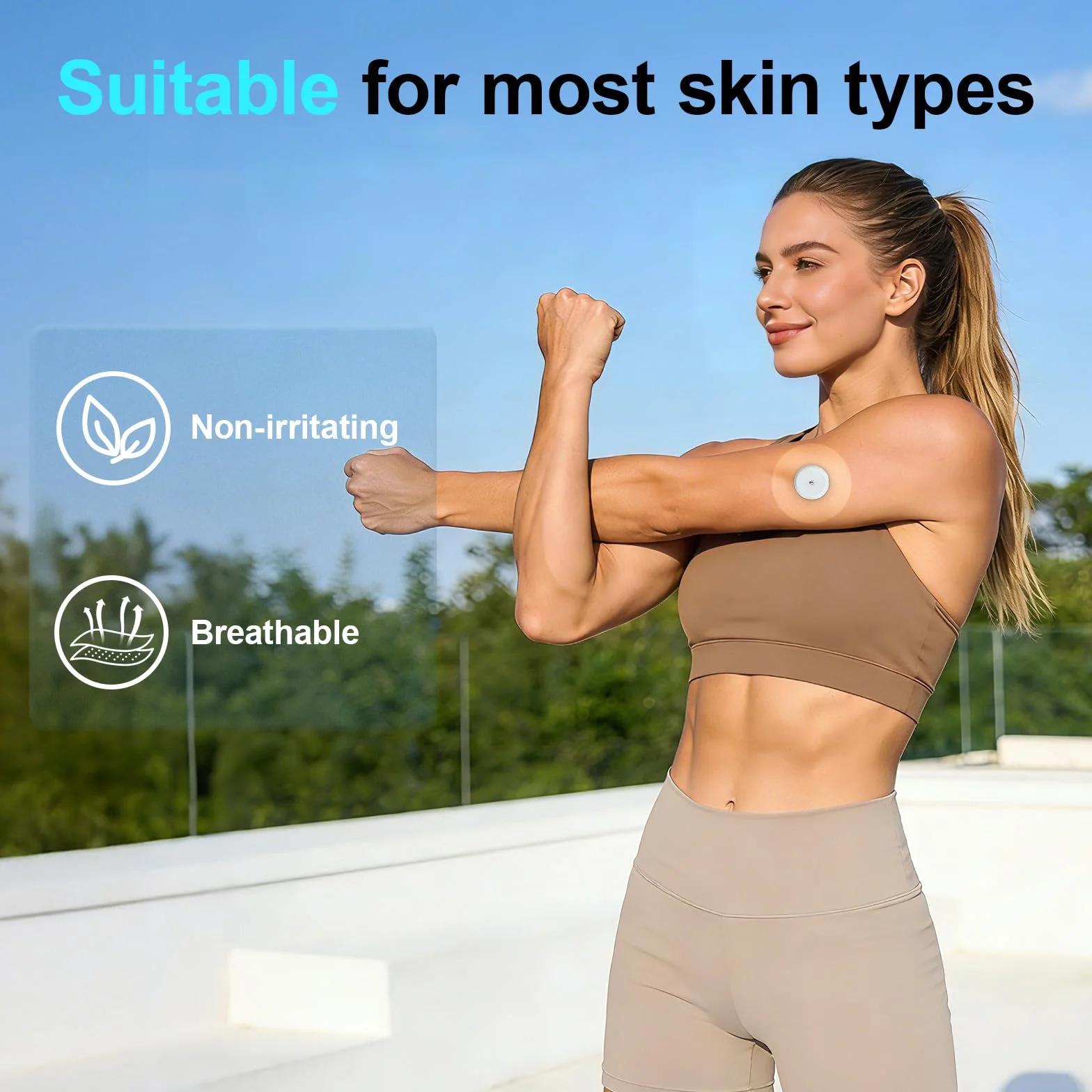 55 unidades parches sensor freestyle libre 2 Freestyle Libre 1 & 2 tiritas, respetuoso con la piel, para Freestyle Libre 1 & 2, resistentes al agua, autoadhesivas y transparentes