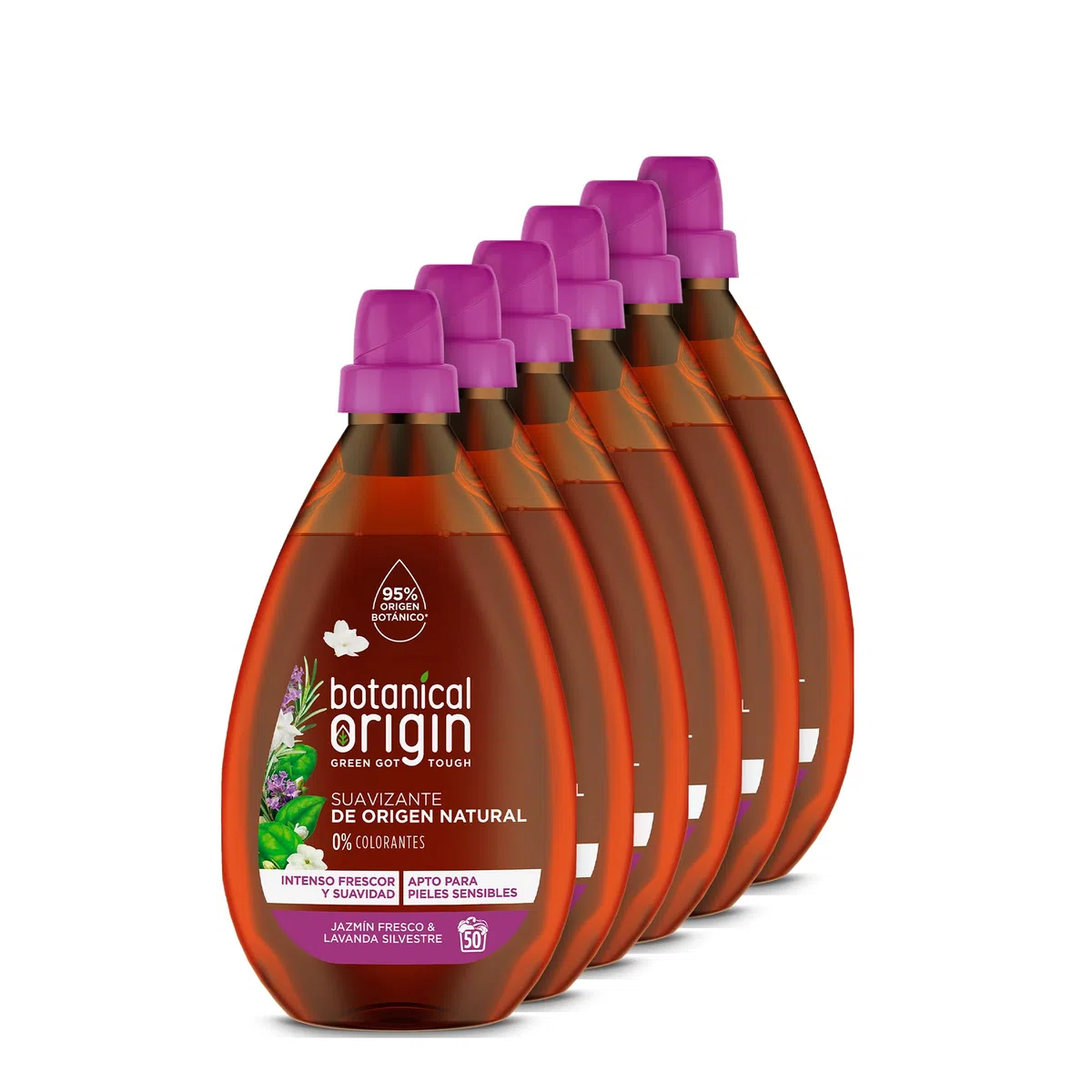 Botanical Origin suavizante ecológico - apto para pieles sensibles, fragancia jazmín gresco y lavanda silvestre - 270 Lavados