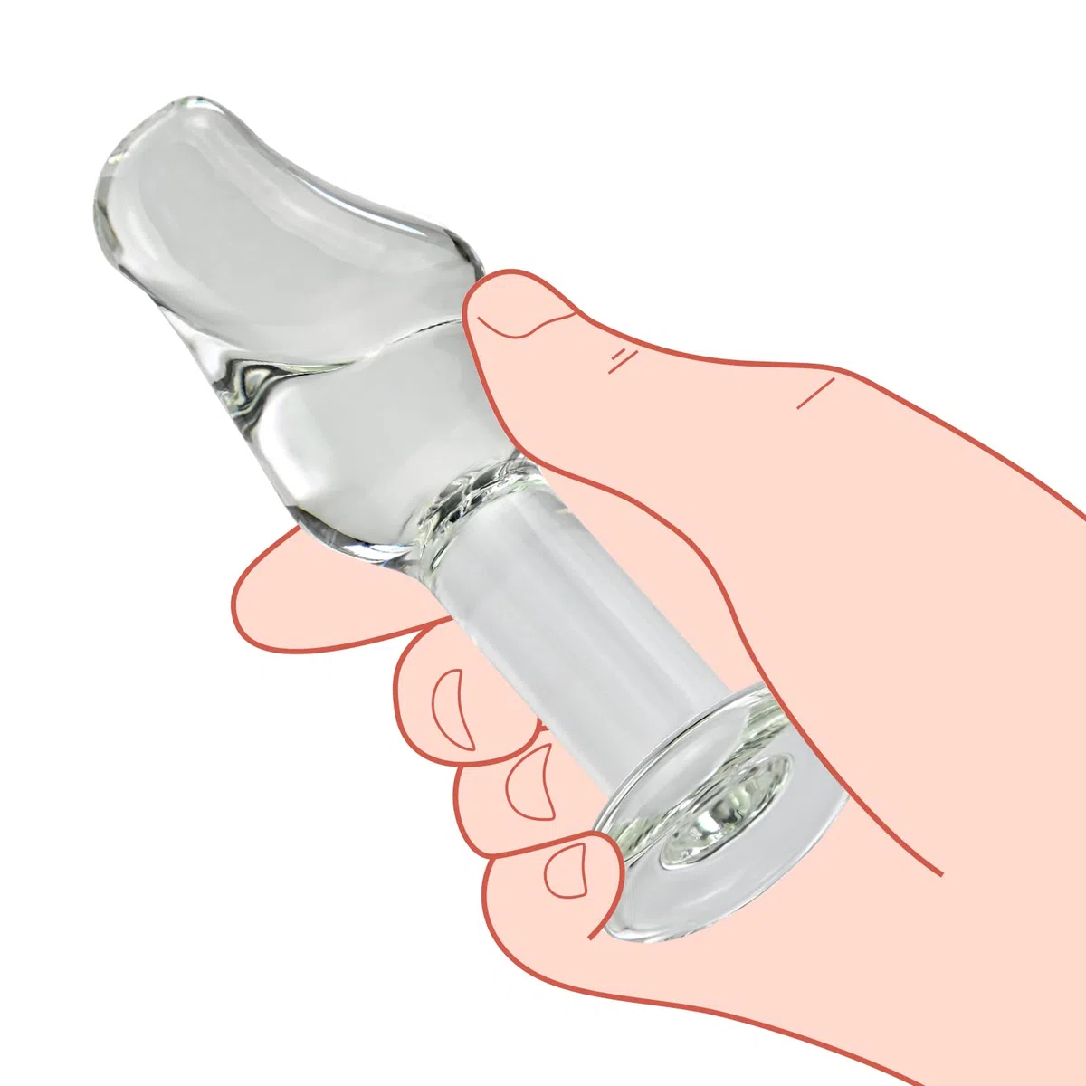 SXOVO Consolador Anal de Vidrio Consolador Vagina Juguete Sexual para Mujeres Hombres Pareja, Plug Anal Consolador de Vidrio Estimulador Sexual Masturbación (S)