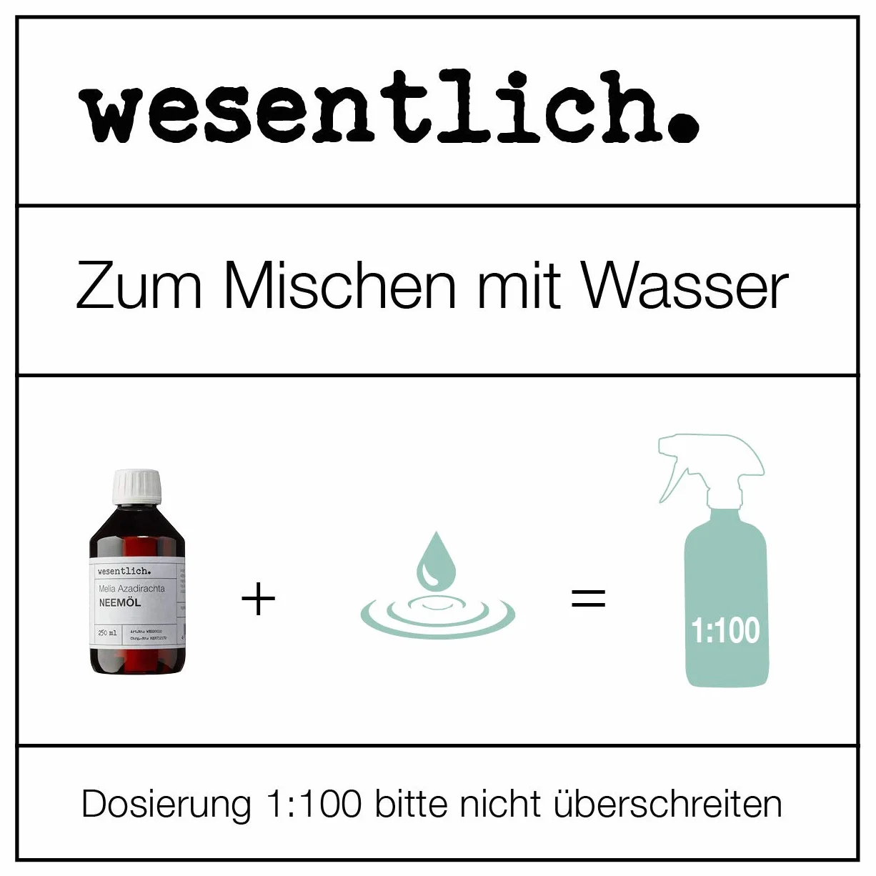 Aceite de neem con emulsionante 250 ml – listo para la aplicación inmediata de wesentlich.