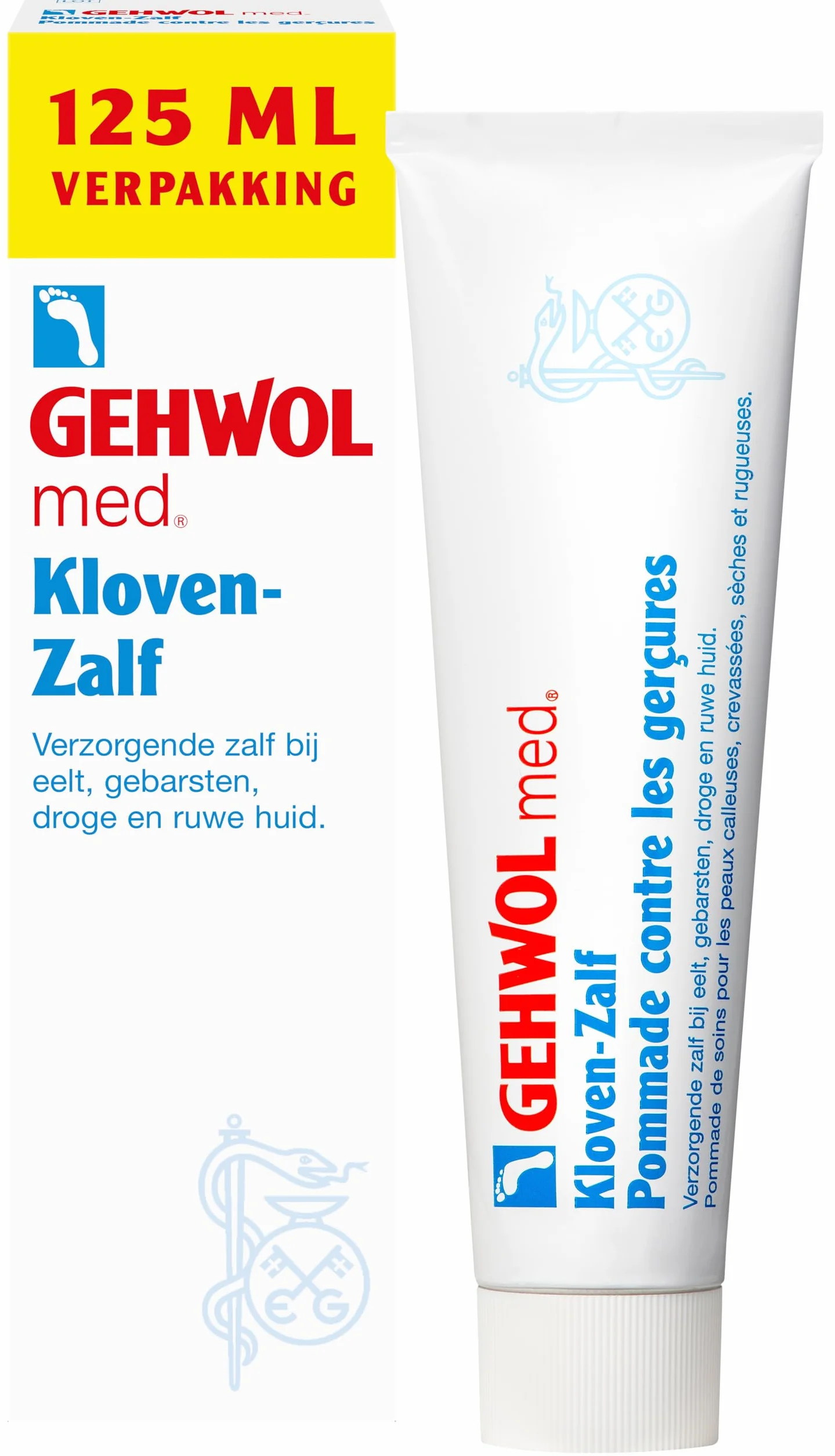 Gehwol Ungüento de garganta - Ungüento para el cuidado de callos, agrietados, piel seca y áspera - Cuidado de los pies - Envase para el beneficio - 125 ml