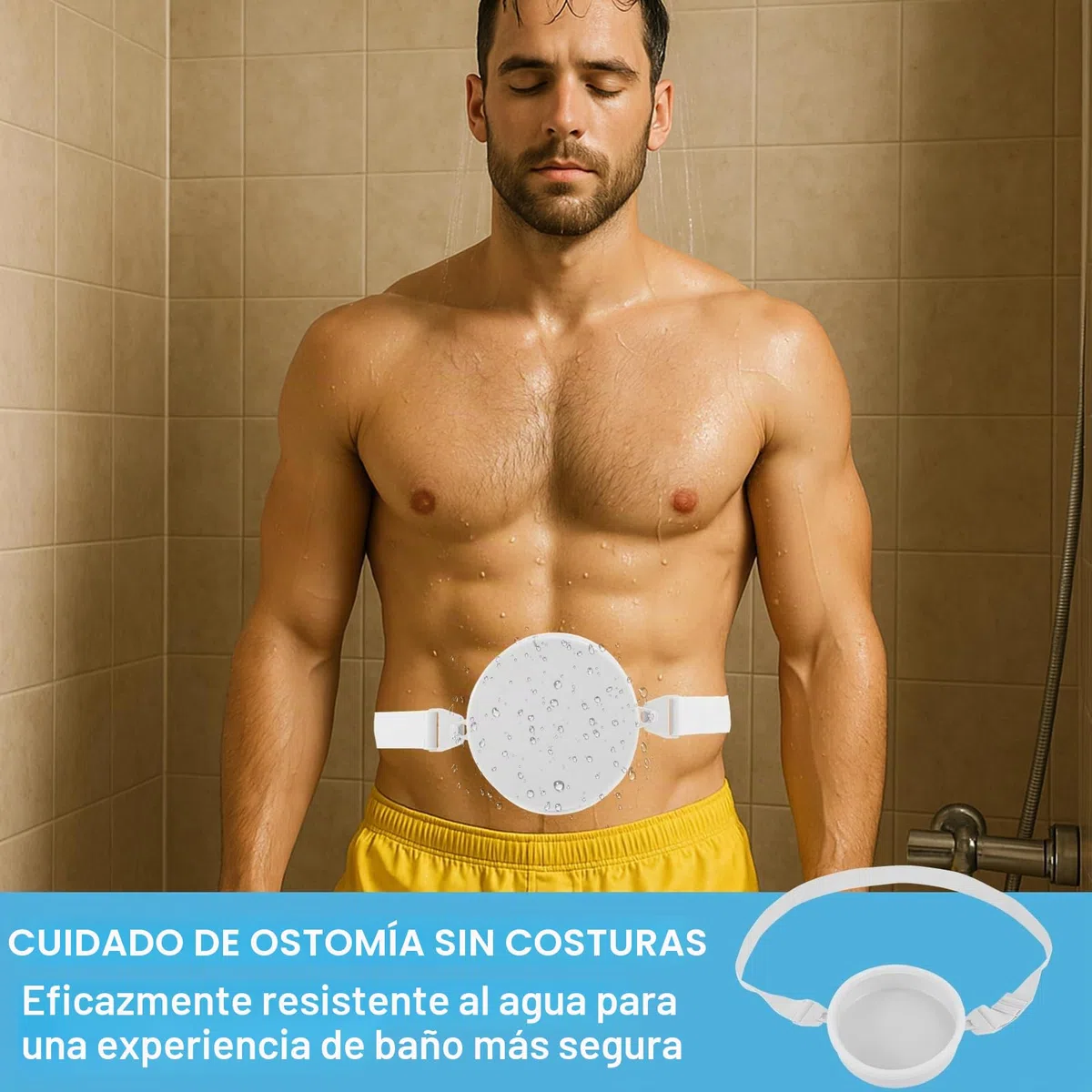 Cubierta De Baño De Ostomía De Estoma, Funda Impermeable Para Baño De Ostomía, Accesorios Bolsas De Colostomía, Blanco