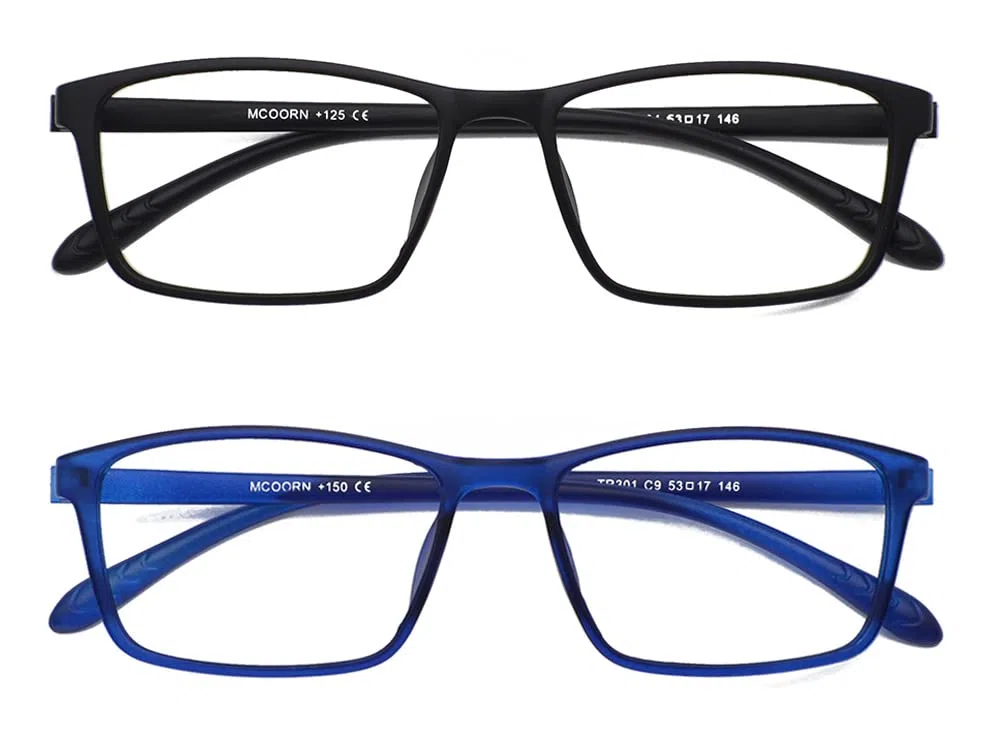 Gafas de Lectura Flexibles Ligeras, Anchas Anti Luz Azul (Pack 2)