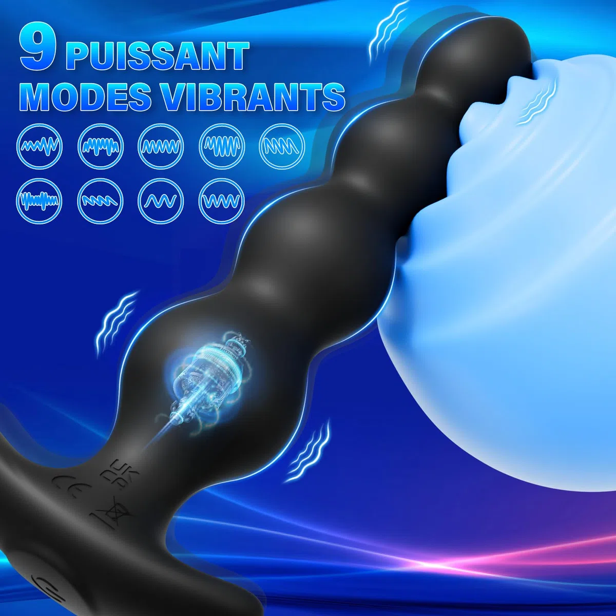 Vibrador de anal APP control juguete sexual - estimulador de próstata hombre de silicona recargable y vibrador de punto G, vibrador anal con 9 Modos, Sextoy para hombres, mujeres, parejas placeranal