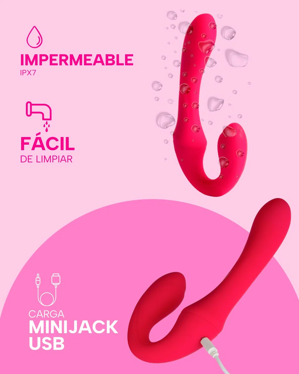 MySecretCase Dildo Doble 10 Modos de Vibración Vibrador Mando Distancia Vibrador Anal Consolador Doble de silicona Juguetes Eróticos Consoladores.. Para Mujer con Vibración