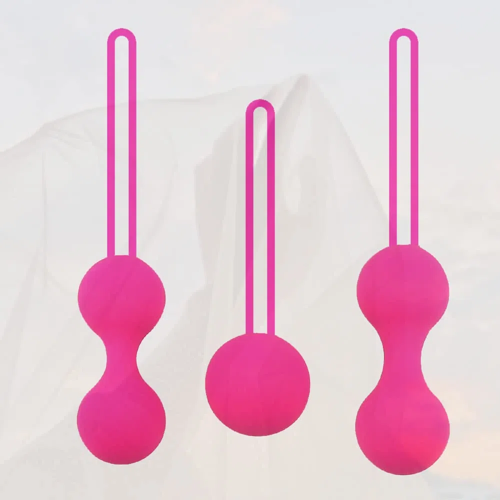 3 unids/Set de Bolas Inteligentes Que se encogen de Silicona, Juguetes de Ajuste de Entrenamiento para Mujeres (Rosa)