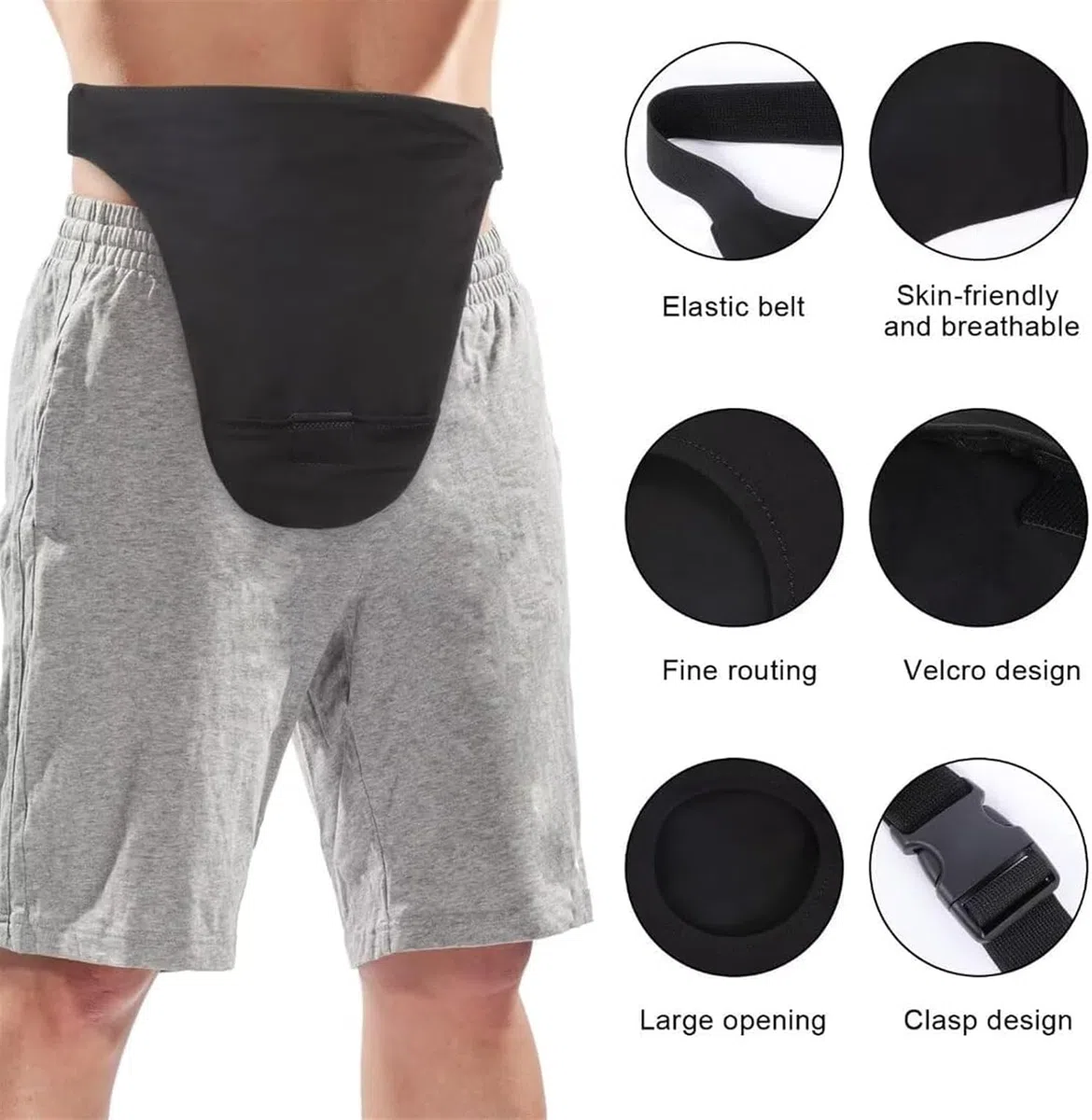 Cinturón de ostomía, suministros para ostomía, cinturón de colostomía cómodo y discreto, fundas de soporte para bolsas de ostomía para hombres y mujeres, para deportes y vida diaria