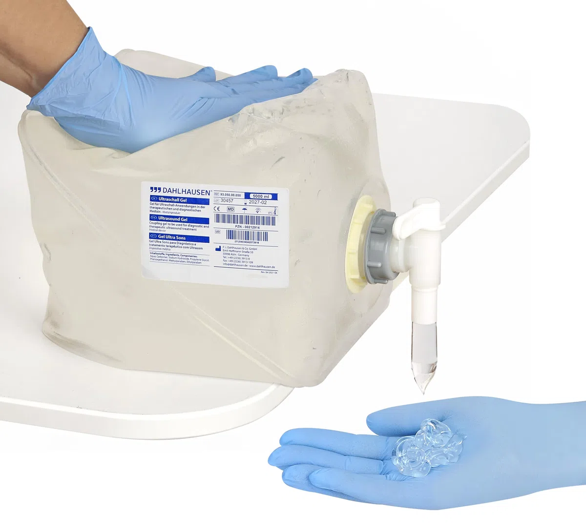 Dahlhausen Gel de Ultrasonidos Transparente 5L – Cubitainer Profesional – Uso Médico y Fisioterapia