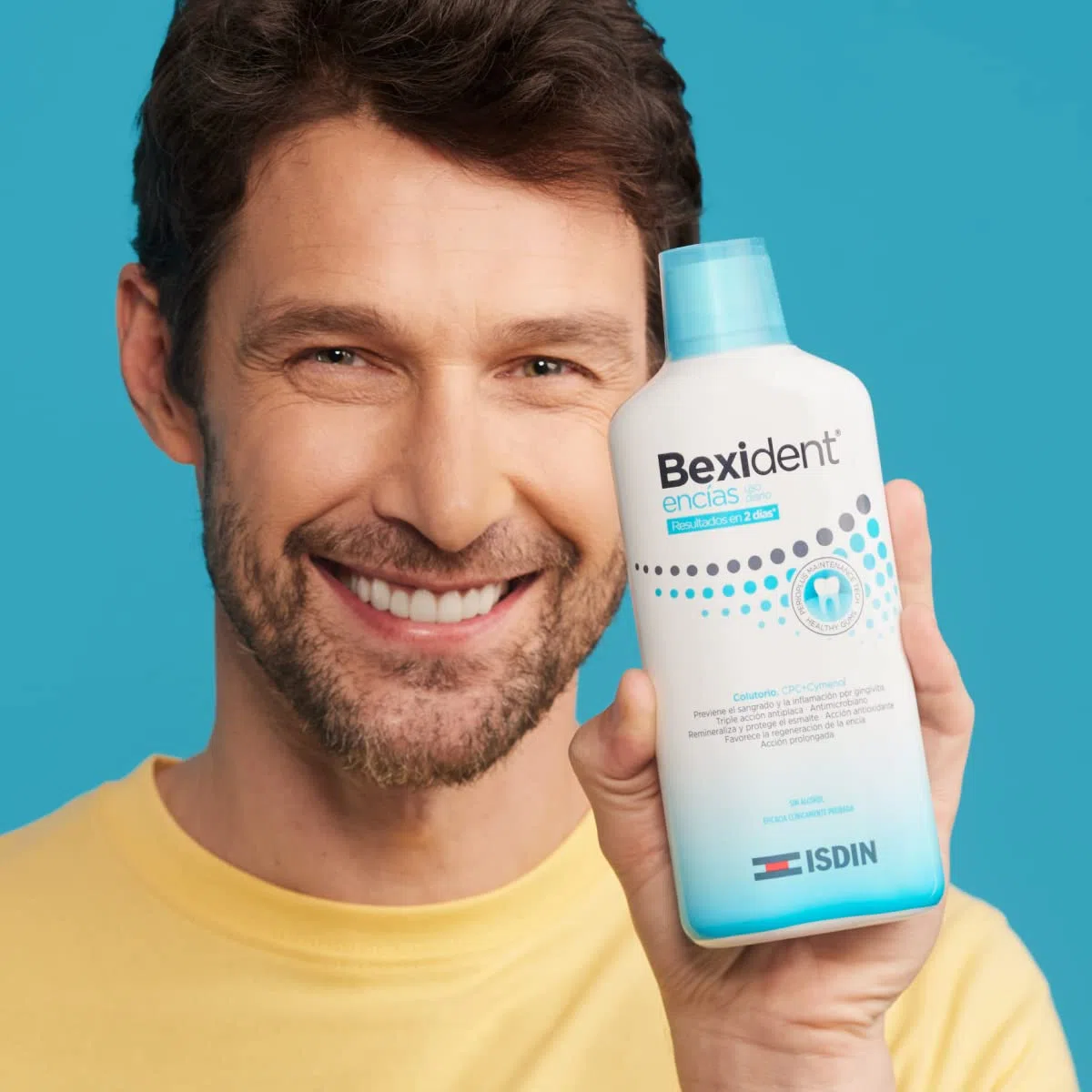 ISDIN Bexident Encías Uso Diario Colutorio con CPC + Cymenol, Pack ahorro 20% Gratis, 2 x 500ml, El embalaje puede variar