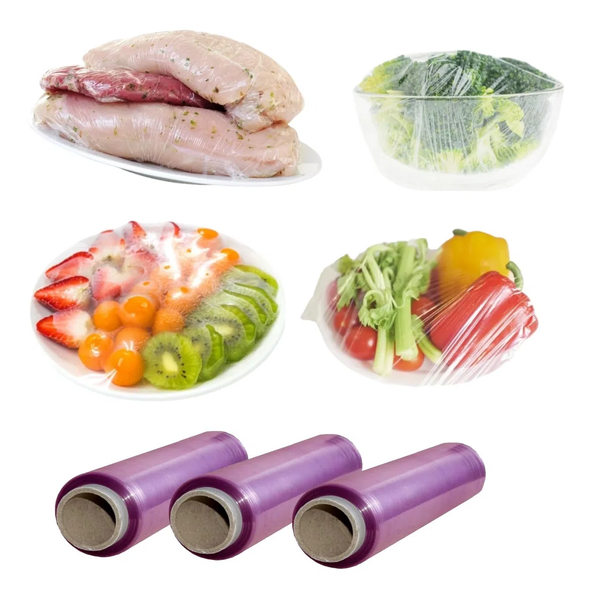 3 Rollos Papel Film Transparente Alimentario 30 cmx300m, film transparente alimentario, ideal para alimentación, tatuajes