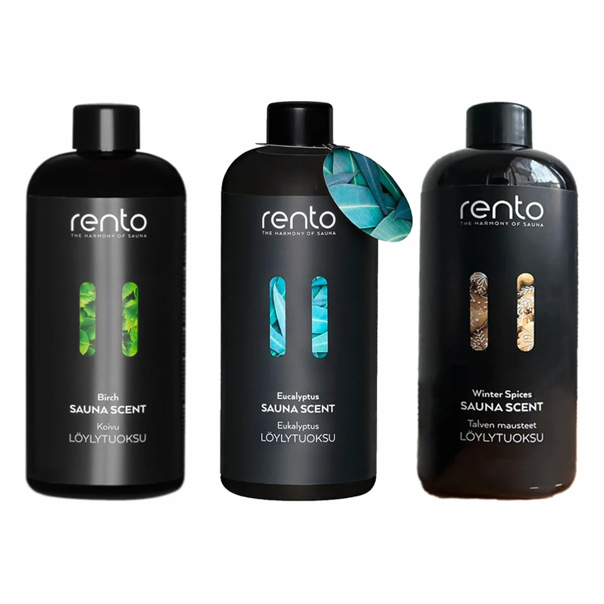Rento Aromas para Sauna Eucalyptus, Birch y Especies de Invierno 3x400ml