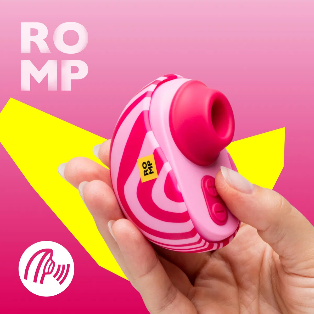 ROMP Spin Succionador De Clítoris Femenino | Vibrador Mujer Con Función De Masaje Suave | Juguetes Eróticos Para Pareja Sexuales | Recargable | Resistente Al Agua | Formato De Viaje Compacto Ligero