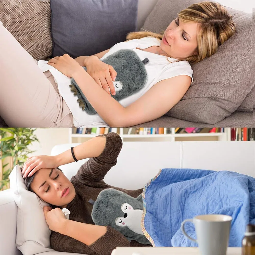 Bolas de Agua Grande Pingüino, Bolsa de Agua Caliente 2L, Bolsa Agua Caliente Peluche, Bolsas Agua Caliente Antifugas, Botella de Agua Caliente Calienta Camas Saco Mantener Termico Blanda Regalo