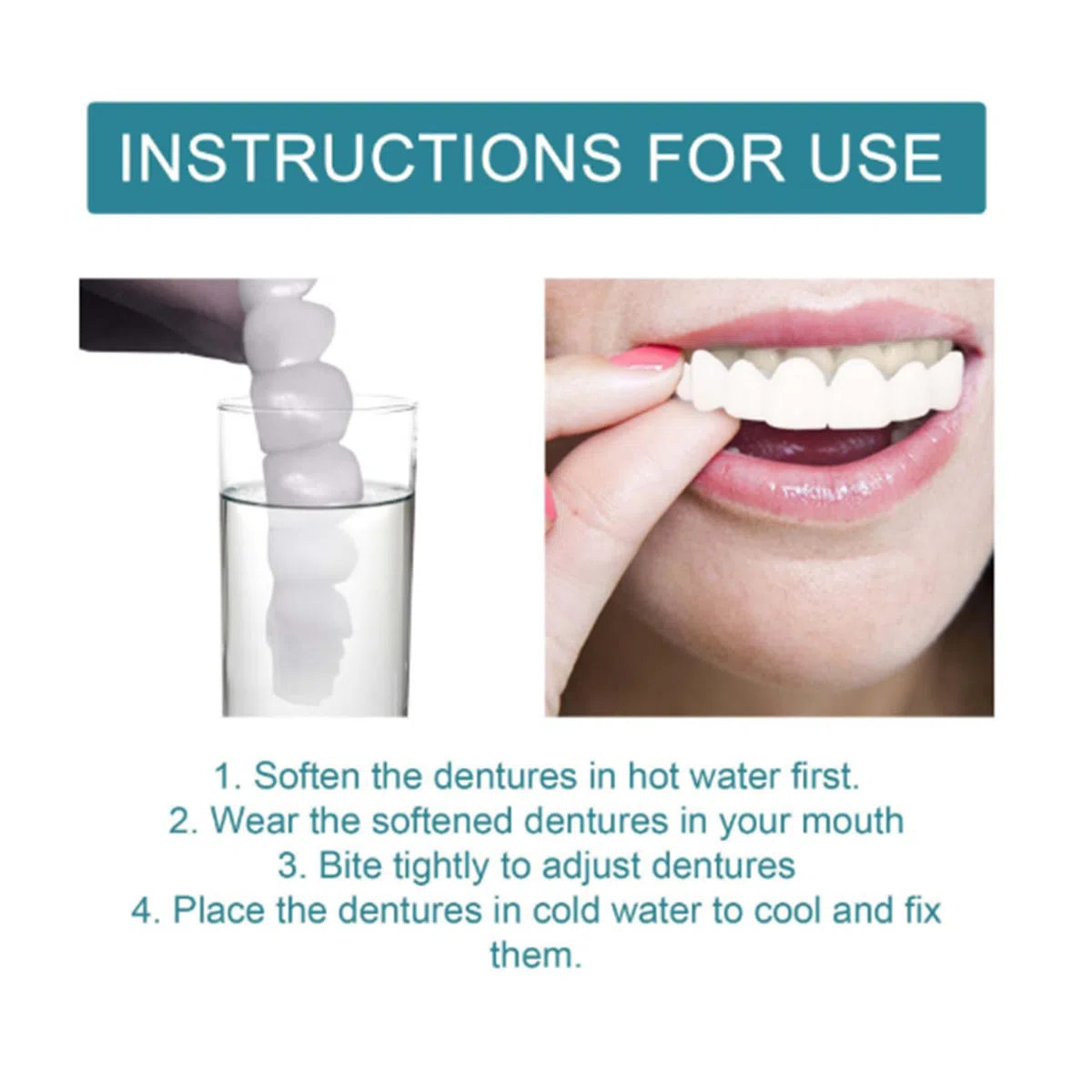 Prótesis Ajustables De Clipser,Clip-On Para Dientes Arriba Y Abajo,Prótesis Facetadas,Dentidos Sonrisa Falsa,Dentidos Temporales,Faceta Dental Cosmética