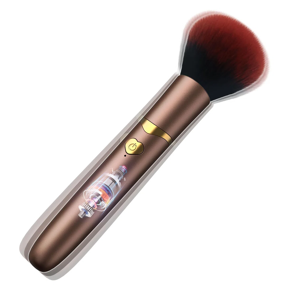 Mini Vibrador Pincel de Maquillaje - Balas Vibrador para Clítoris, Pezones y Punto G, Juguetes Sexuales para Mujeres y Parejas (dorado)