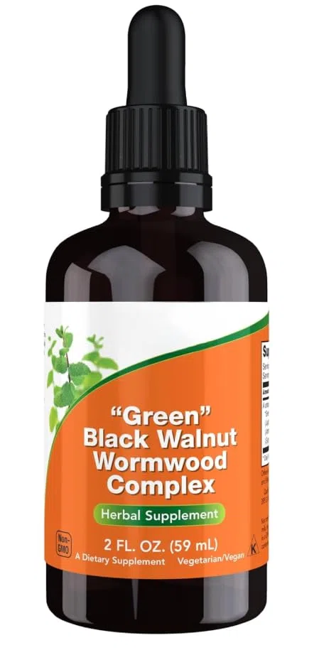 Botanical Digestive and Cleansing Support Black Walnut Liquid Herbal Formula 59ml