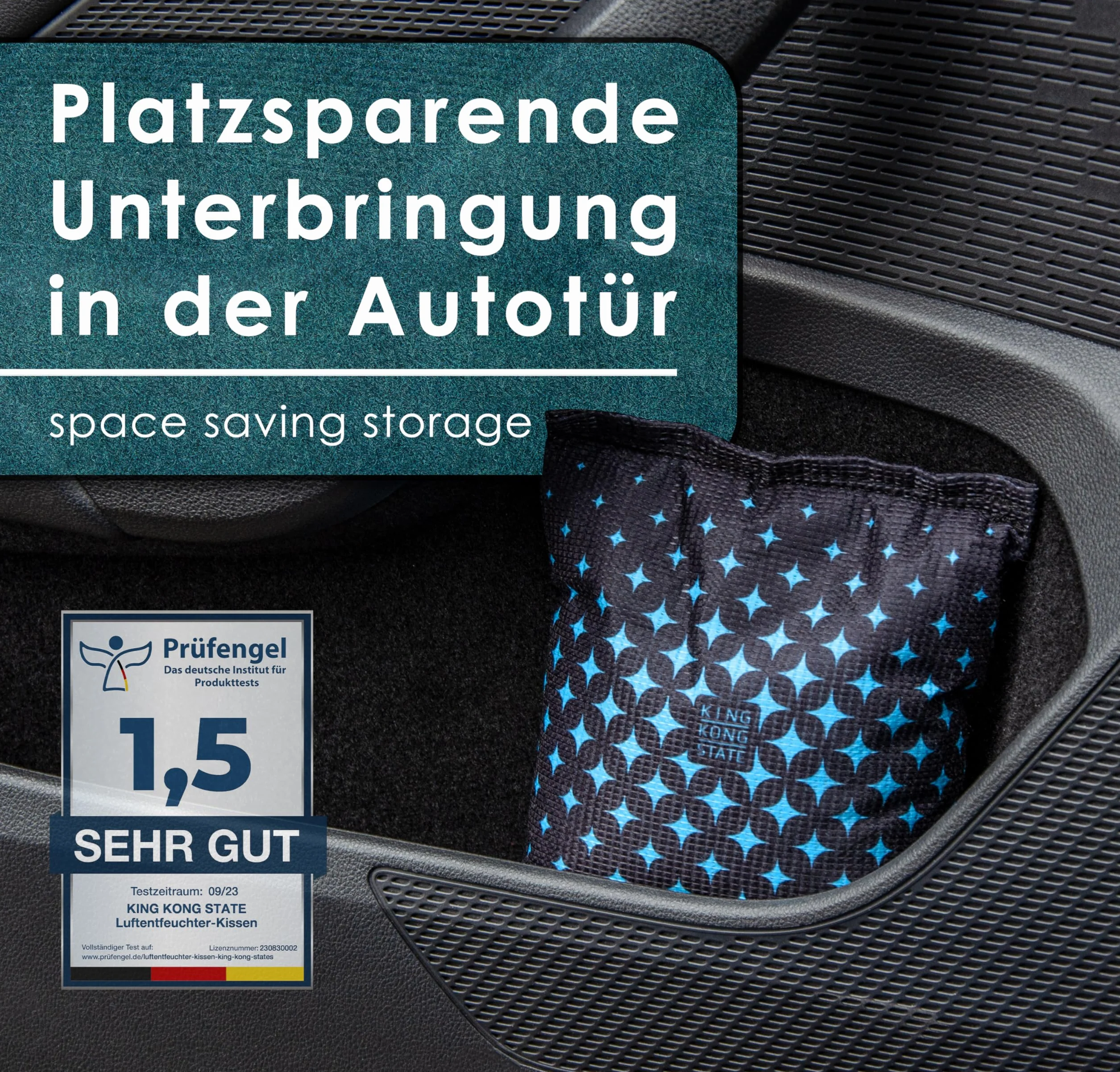 King Kong State Deshumidificador para coches – 2 x 500 g Deshumidificadores para parabrisas de coche – con relleno reutilizable antivaho