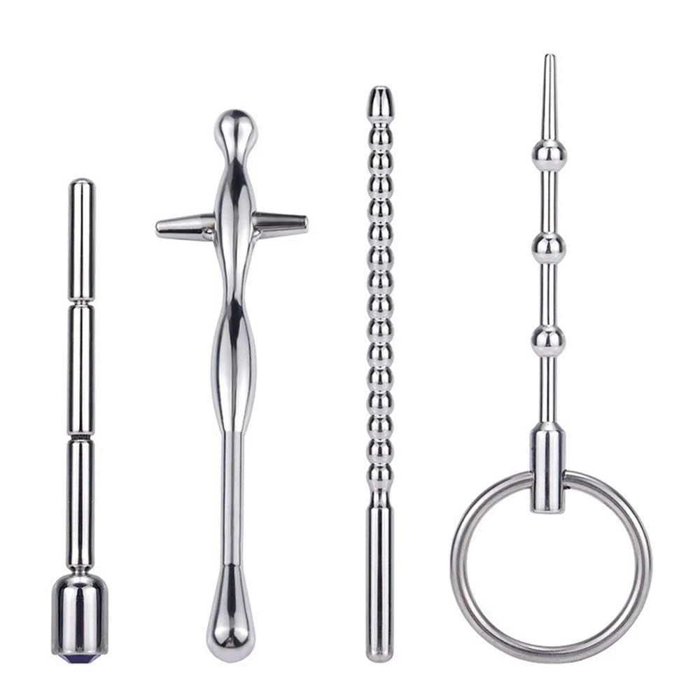 Alternativa Divertida de uretra de Metal de Acero Inoxidable de 4 Piezas para estimular el Ojo de Caballo