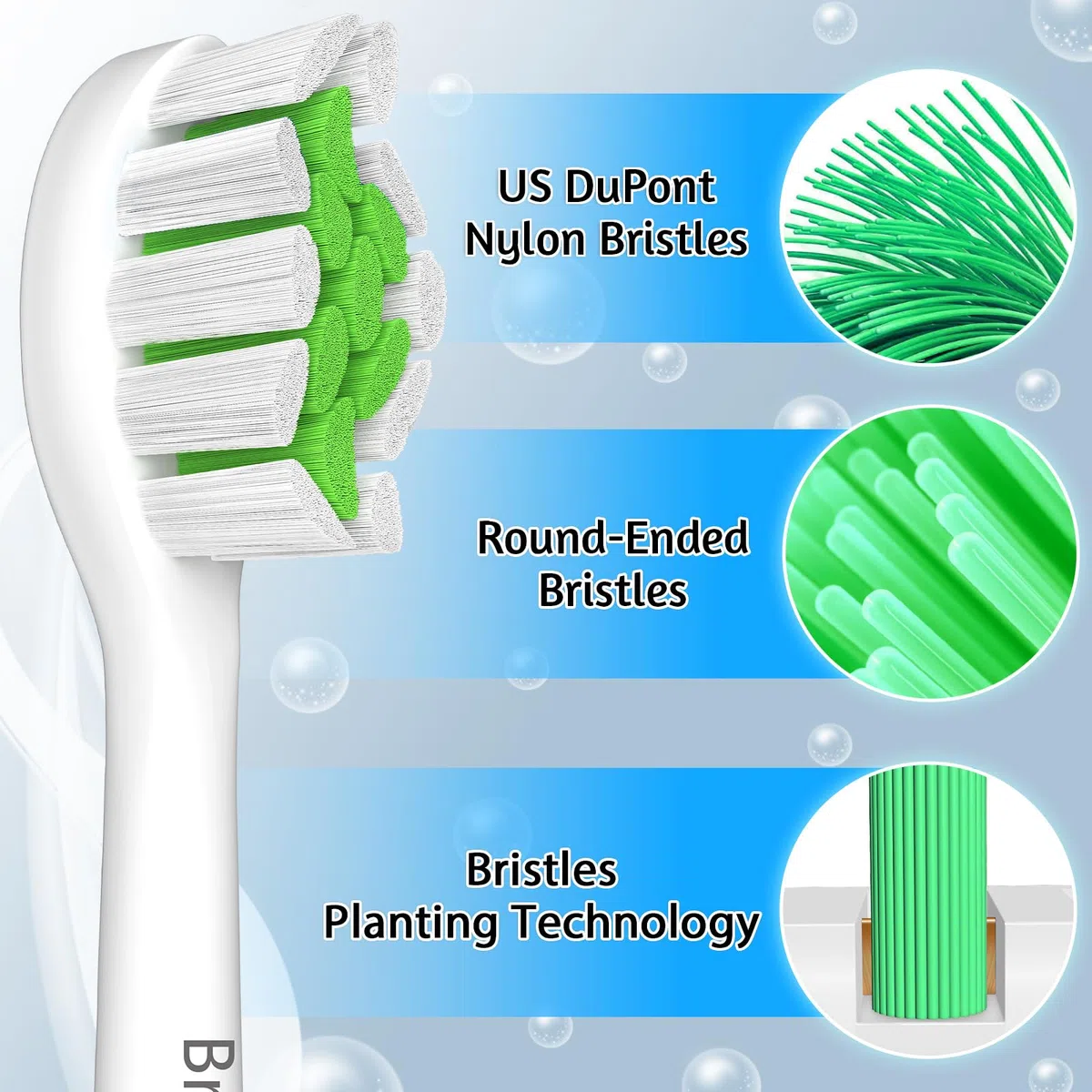 BrightDeal Cabezales de cepillo de dientes de repuesto para Philips Sonicare – Recambios para eléctricos compatibles con Sonicare HealthyWhite, EasyClean, 10 unidades