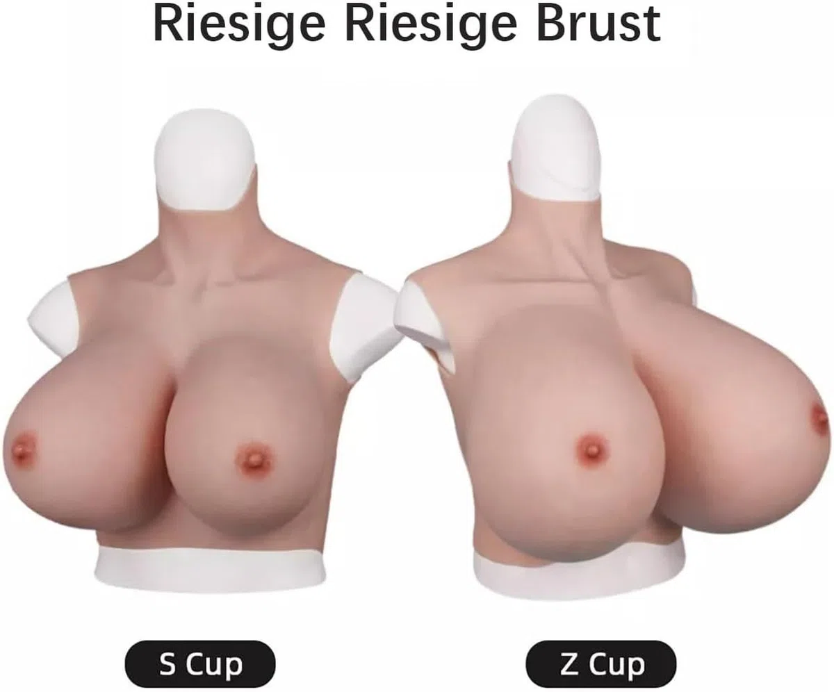 Grandes Pechos Copa H K S Z prótesis mamarias de Silicona Forma Pechera para Cosplay travesti Drag Queen transgénero, Beige Baumwollfüller, K Cup Baumwollfüller