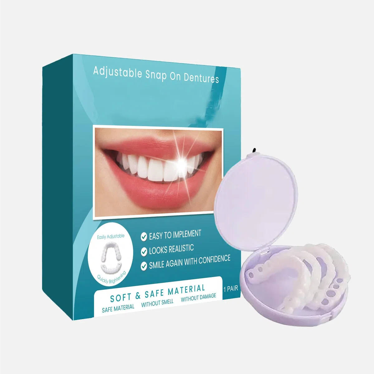 Prótesis Ajustables De Clipser,Clip-On Para Dientes Arriba Y Abajo,Prótesis Facetadas,Dentidos Sonrisa Falsa,Dentidos Temporales,Faceta Dental Cosmética