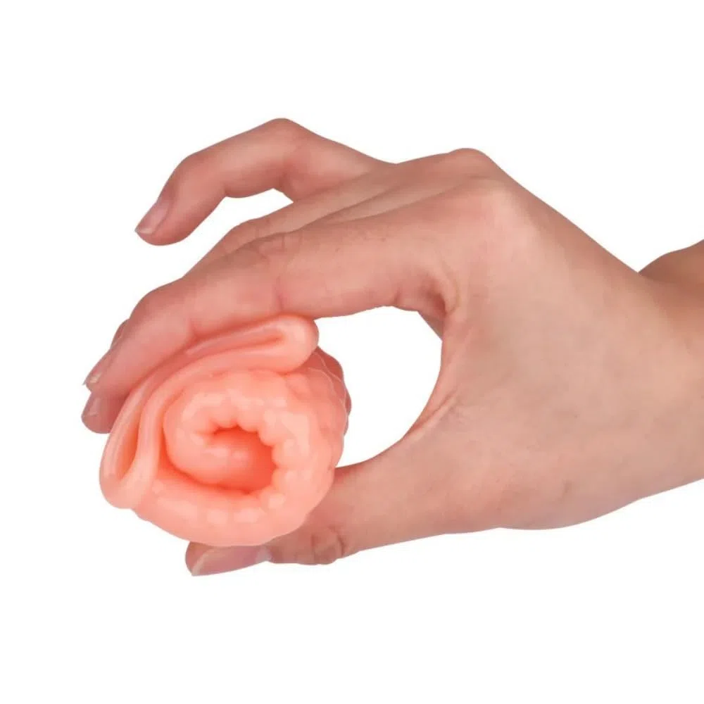 Extensor de manga de pene de color carne de extremo abierto de 9,5 cm, de silicona ultrasuave, reutilizable, para hombres, juguete sexual para adultos