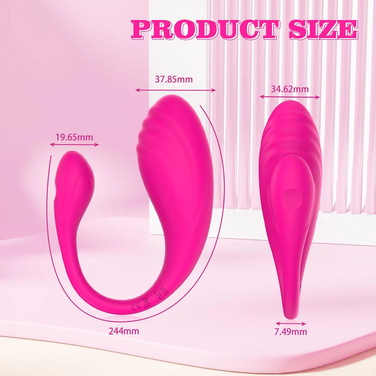 Bolas de entrenamiento para el suelo pélvico para mujeres – Entrenador inteligente de músculos del suelo pélvico con control por aplicación (rosa)