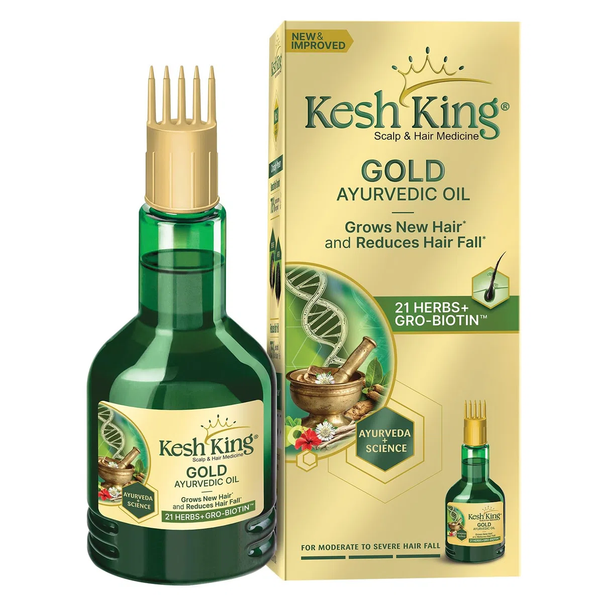 Kesh King - Aceite ayurvédico para el cuero cabelludo y el cabello, 100 ml (aceite capilar, 100 ml)