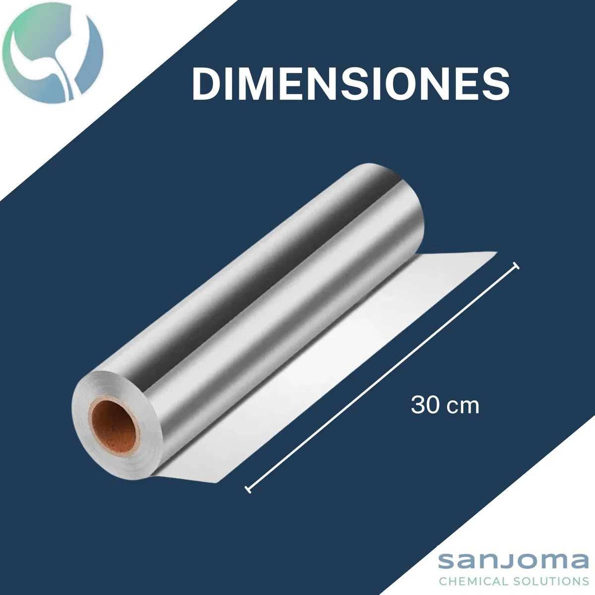 Sanjoma Papel Aluminio Profesional - 30 cm x 300 m, 2 Unidades, Uso en Cocina, Peluquería e Industrial