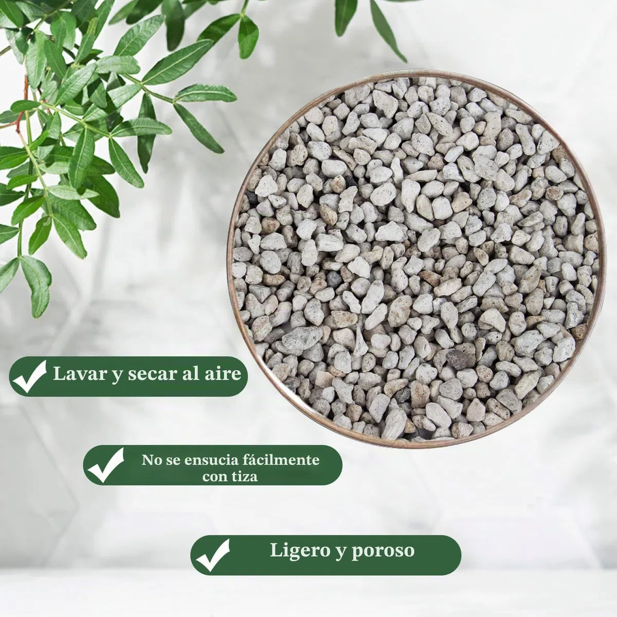 Sukh Piedra pómez gris – Piedra pómez para plantas, suculentas, cactus, bonsái, orquídeas, acondicionador del suelo, 410 g