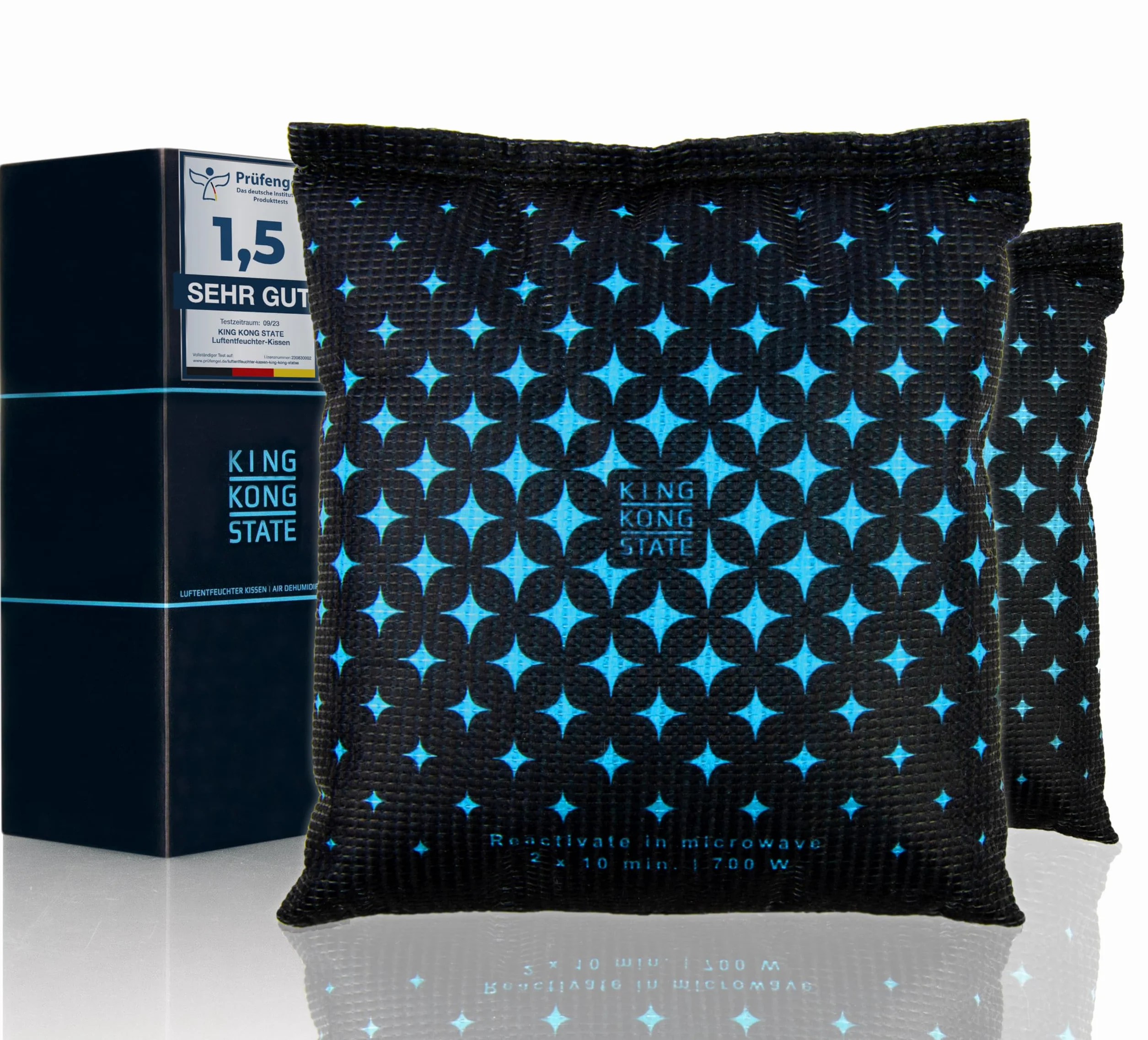 King Kong State Deshumidificador para coches – 2 x 500 g Deshumidificadores para parabrisas de coche – con relleno reutilizable antivaho