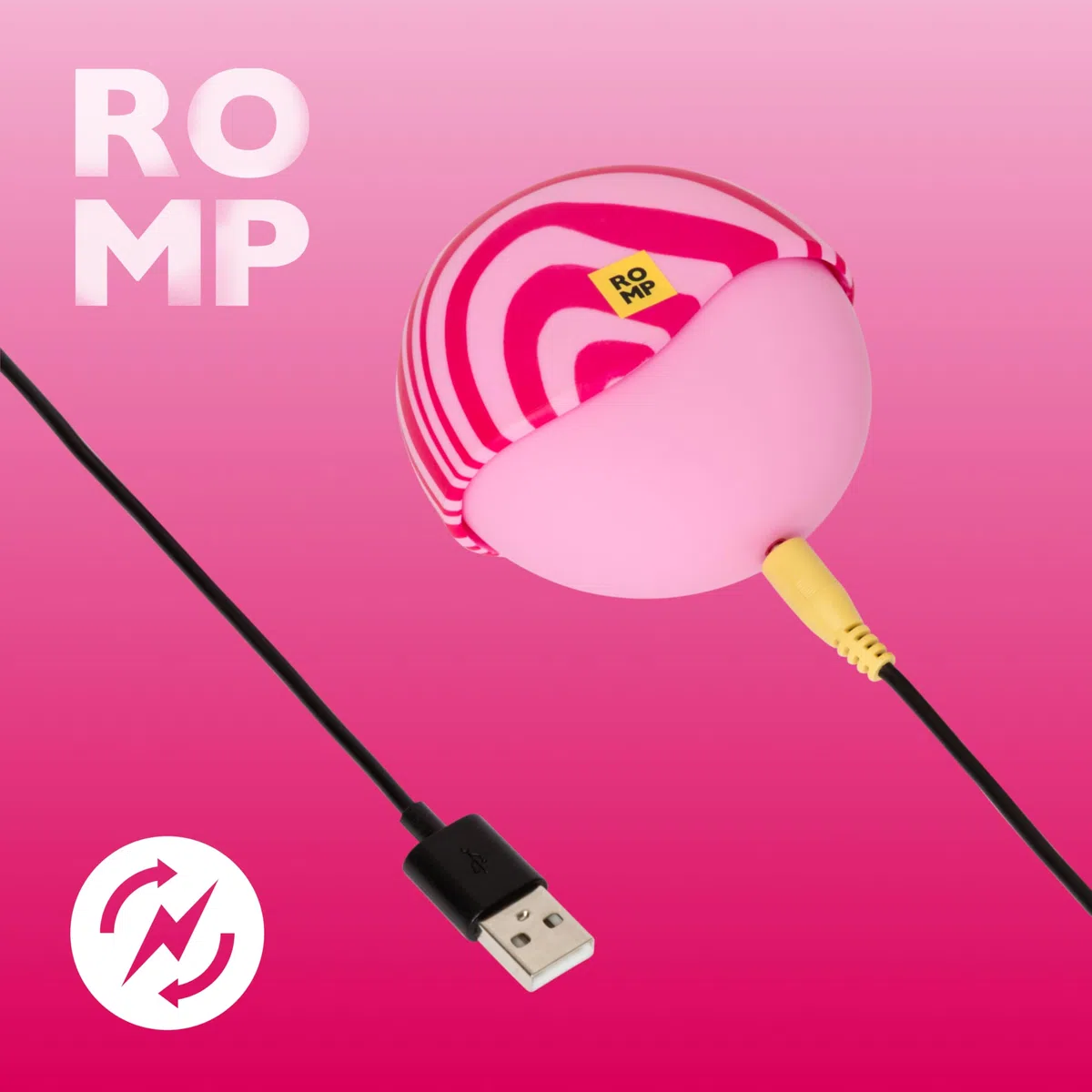 ROMP Spin Succionador De Clítoris Femenino | Vibrador Mujer Con Función De Masaje Suave | Juguetes Eróticos Para Pareja Sexuales | Recargable | Resistente Al Agua | Formato De Viaje Compacto Ligero