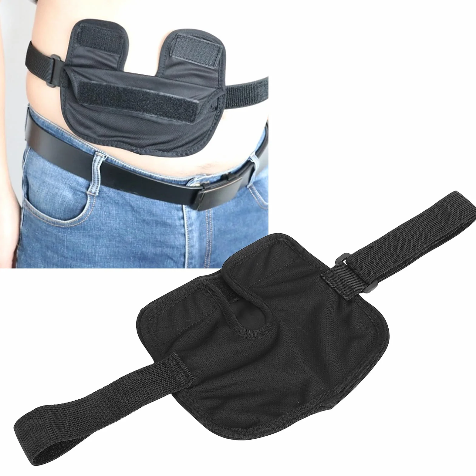 Cinturón de diálisis peritoneal, Cinturón de diálisis abdominal Elástica De Catéter Oculto Tamaño Universal Cinturón De Soporte De Diálisis De Bolsillo Transpirable Para Diálisis Abdominal